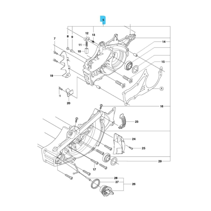 Vevhus Kpl i gruppen Reservdelar Motorsågar / Husqvarna Motorsågar 500-serie / Reservdelar Husqvarna 556 hos Motorsågsbutiken (5753802-20)