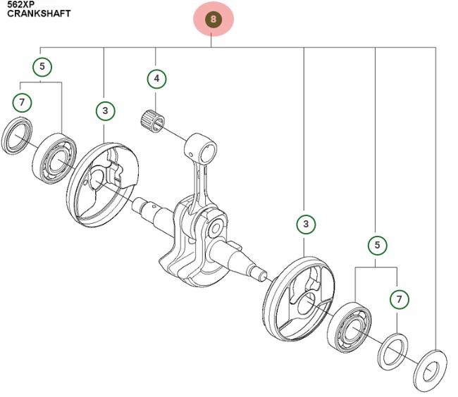 CRANKSHAFT KIT LARGE SMS i gruppen  hos Motorsågsbutiken (5755452-22)