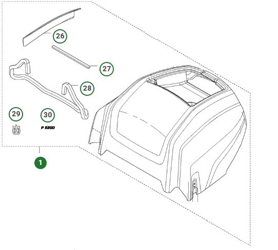 Motorkåpa i gruppen  hos Motorsågsbutiken (5757500-01)