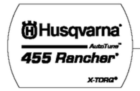 Dekal i gruppen Reservdelar Motorsågar / Husqvarna Motorsågar 400-serie / Reservdelar Husqvarna 455 Rancher hos Motorsågsbutiken (5758632-03)