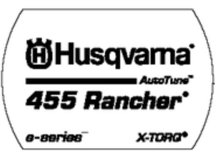 Dekal i gruppen Reservdelar Motorsågar / Husqvarna Motorsågar 400-serie / Reservdelar Husqvarna 455 Rancher hos Motorsågsbutiken (5758632-04)