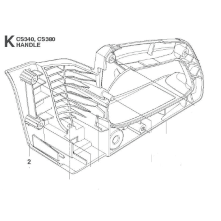 Handtag Bakre i gruppen Reservdelar Motorsågar / Reservdelar McCulloch Motorsågar / Reservdelar McCulloch CS380 hos Motorsågsbutiken (5760255-01)