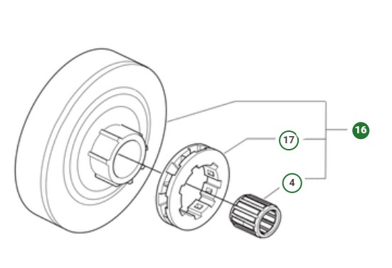 "CLUTCH DRUM KIT 0,325"" 7T" i gruppen Reservdelar Motorsågar / Husqvarna Motorsågar 500-serie / Reservdelar Husqvarna 540 XP Mark III hos Motorsågsbutiken (5773897-04)