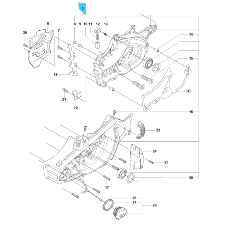 Vevhus 5778347-15 i gruppen Reservdelar Motorsågar / Motor & cylinderdelar / Vevhus hos Motorsågsbutiken (5778347-15)
