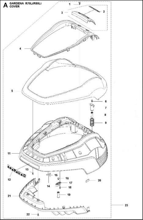Kaross i gruppen Skog och Trädgårdsprodukter / Robotgräsklippare / Service & slitdelar robotgräsklippare hos Motorsågsbutiken (5779553-12)