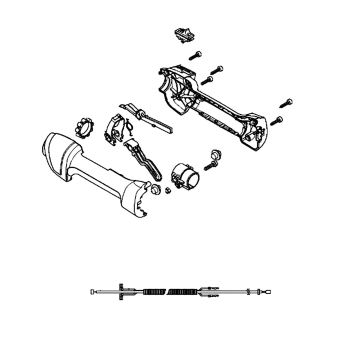 Gasreglage Komplett i gruppen Reservdelar Röjsågar / Röjsågar Husqvarna 500-serie / Reservdelar Husqvarna 525LST hos Motorsågsbutiken (5782795-03)