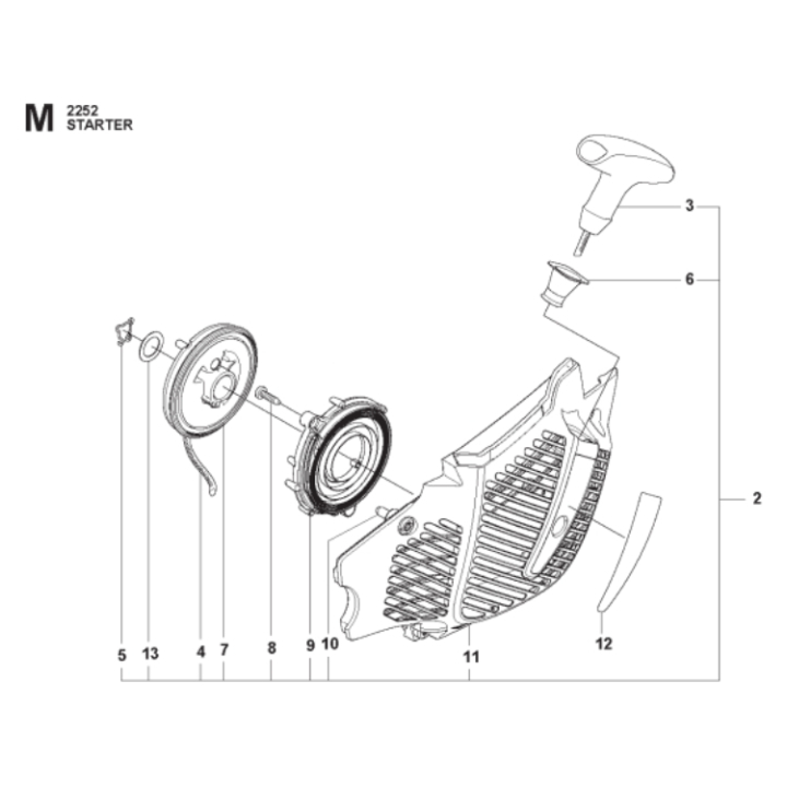 Startapparat Kpl 5783858-06 i gruppen Reservdelar Motorsågar / Startsystem & startdelar / Startapparat hos Motorsågsbutiken (5783858-06)