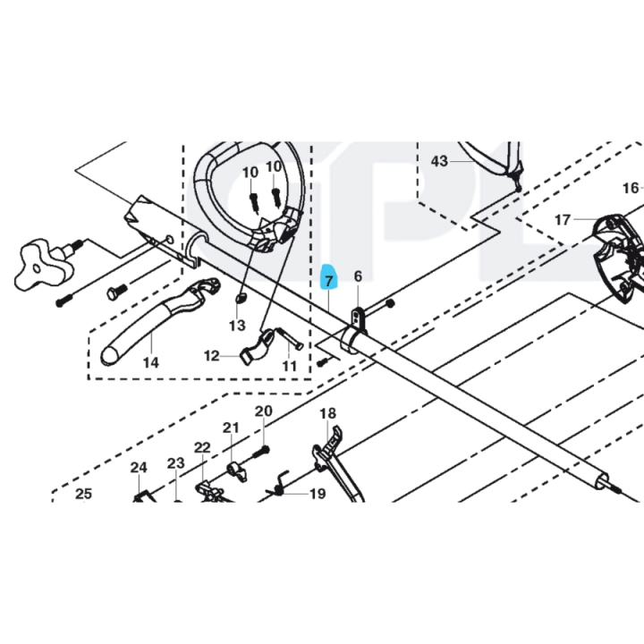 Riggrör i gruppen Reservdelar Röjsågar / Reservdelar Partner Röjsågar / Reservdelar Partner T265 CPS hos Motorsågsbutiken (5784106-01)
