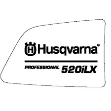 Decal Product 520Ilx i gruppen Reservdelar Röjsågar / Röjsågar Husqvarna 500-serie / Reservdelar Husqvarna 520iLX hos Motorsågsbutiken (5790062-09)