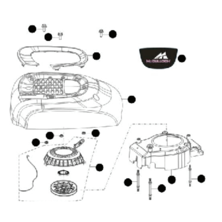 Kit Kåpa/Startapparat i gruppen  hos Motorsågsbutiken (5798202-03)