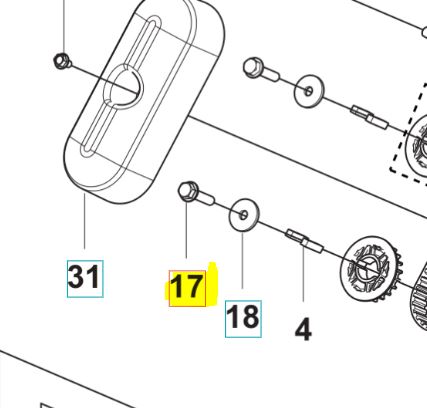 Skruv M8x35 vänstergängad i gruppen  hos Motorsågsbutiken (5825085-01)
