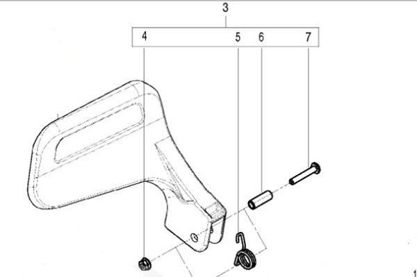 Kasstskydd Komplett i gruppen Reservdelar Motorsågar / Husqvarna Motorsågar 100-serie / Reservdelar Husqvarna 120 / E hos Motorsågsbutiken (5826101-01)