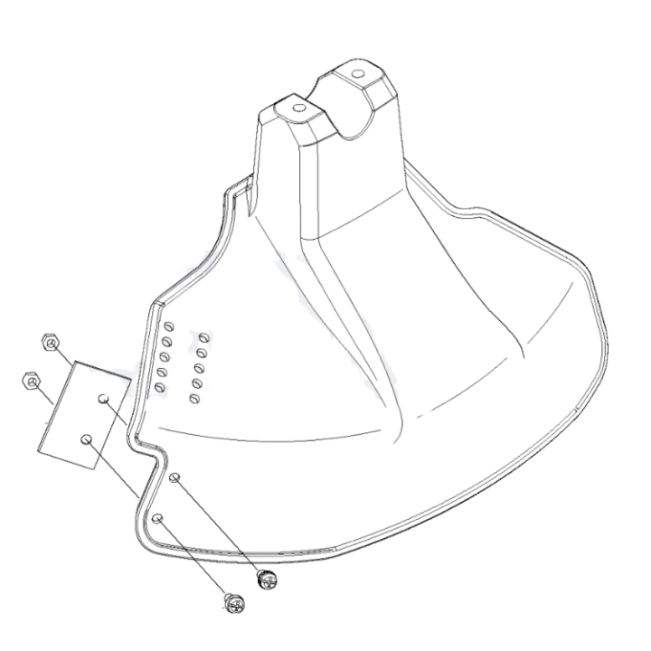 Trimmerskydd i gruppen Reservdelar Röjsågar / Röjsågar Husqvarna 500-serie / Reservdelar Husqvarna 541RST hos Motorsågsbutiken (5844042-01)