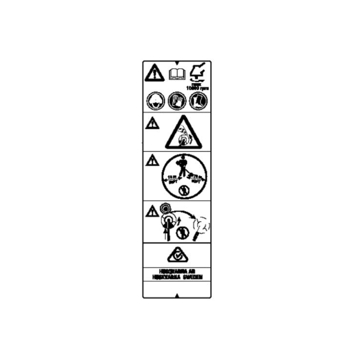 DECAL WARNING i gruppen Reservdelar Röjsågar / Röjsågar Husqvarna 200-serie / Reservdelar Husqvarna 236R hos Motorsågsbutiken (5873626-01)