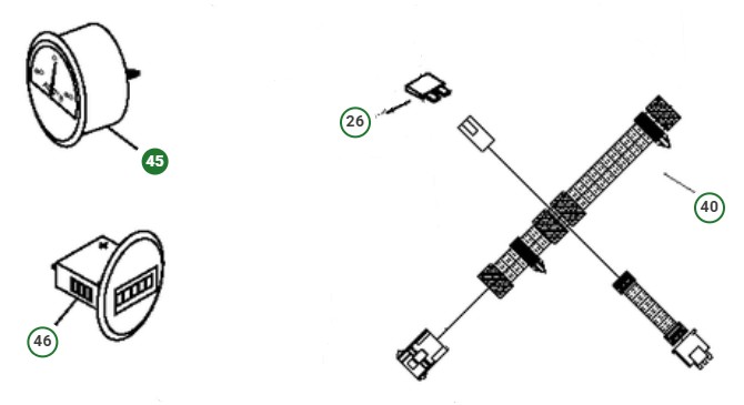GAUGE AMMETER, PRIME SILVER BE i gruppen  hos Motorsågsbutiken (5875539-06)
