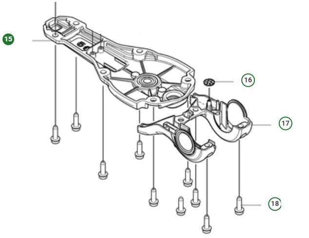 Cover Assy Gear Housing Assy P i gruppen Övriga Reservdelar / Reservdelar Husqvarna Häcksaxar / Reservdelar Husqvarna 520iHT4 hos Motorsågsbutiken (5885700-07)
