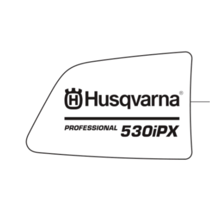 Decal Product 530Ipx i gruppen Reservdelar Motorsågar / Husqvarna Motorsågar 500-serie / Reservdelar Husqvarna 530iPX hos Motorsågsbutiken (5886028-07)