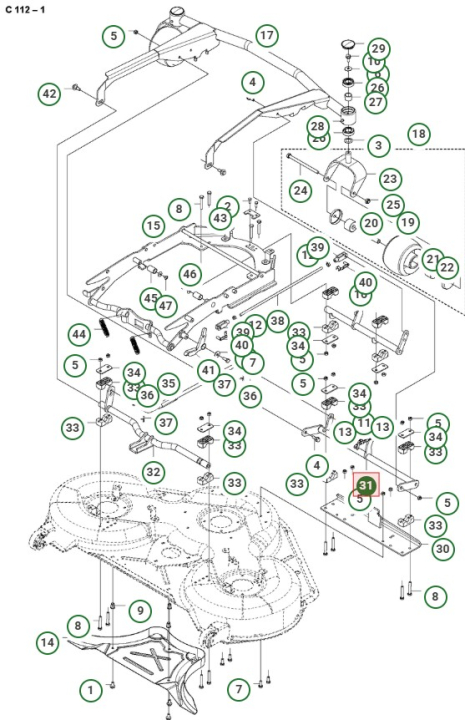 Crossbar Front Gray i gruppen  hos Motorsågsbutiken (5900813-02)