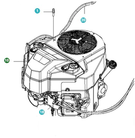 Motor KAWASAKI FS651V i gruppen  hos Motorsågsbutiken (5906368-01)