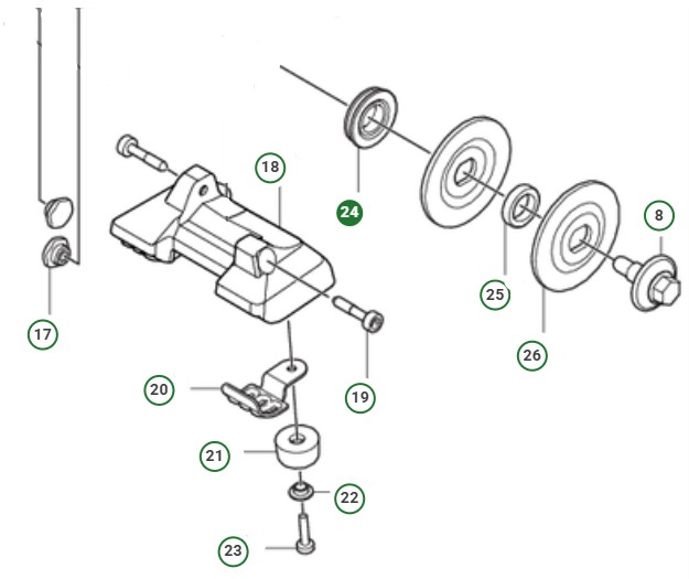 SUPPORT FLANGE BLADE SHAFT i gruppen  hos Motorsågsbutiken (5908847-01)