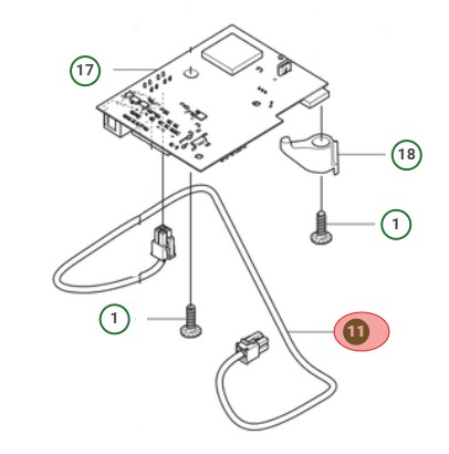 WIRING ASSY HMI CABLE 4P L=38 i gruppen  hos Motorsågsbutiken (5912031-06)