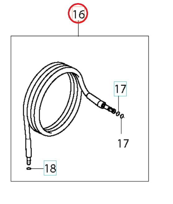 Hose Steelarm 13M Xt i gruppen Övriga Reservdelar / Reservdelar Husqvarna Högtryckstvättar / Reservdelar Husqvarna PW450 hos Motorsågsbutiken (5926176-45)