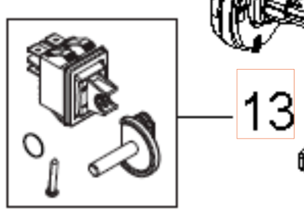 Switch On/Off Switch K2-12-211 i gruppen Övriga Reservdelar / Reservdelar Husqvarna Högtryckstvättar / Reservdelar Husqvarna PW490 hos Motorsågsbutiken (5926176-65)