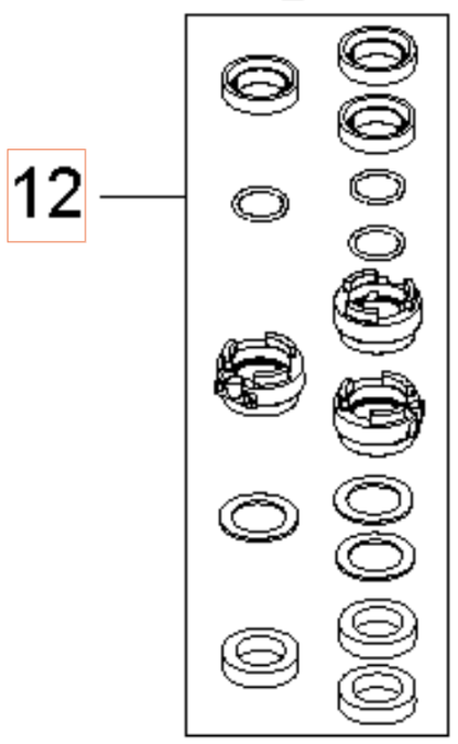 Seal Kit Rep Sys Ceramic Sp i gruppen Övriga Reservdelar / Reservdelar Husqvarna Högtryckstvättar / Reservdelar Husqvarna PW490 hos Motorsågsbutiken (5926176-90)