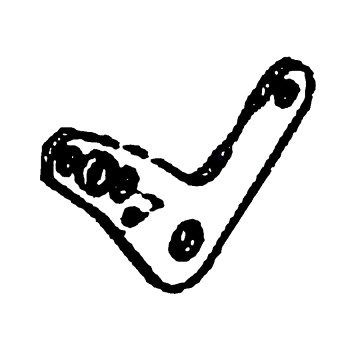 Arm bell crank, rear right, bl i gruppen hos Motorsågsbutiken (5930777-03)