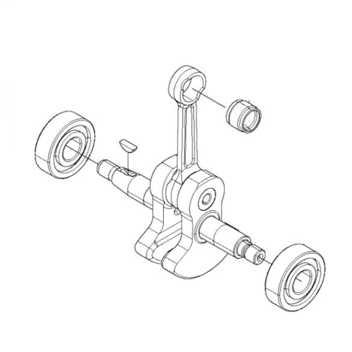 Vevaxel Komplett i gruppen Reservdelar Röjsågar / Röjsågar Husqvarna 500-serie / Reservdelar Husqvarna 541RST hos Motorsågsbutiken (5933053-01)