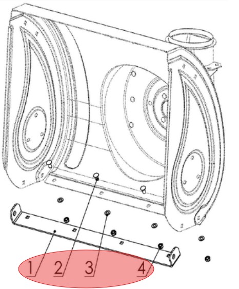24IN SCRAPER BAR AND HARDWARE i gruppen Övriga Reservdelar / Reservdelar Husqvarna Snöslungor / Reservdelar Husqvarna ST124 hos Motorsågsbutiken (5959242-01)
