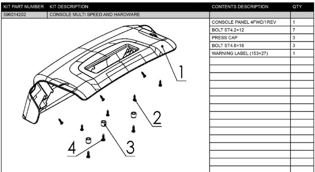 CONSOLE MULTI SPEED AND HARDWA i gruppen Övriga Reservdelar / Reservdelar Husqvarna Snöslungor / Reservdelar Husqvarna ST124 hos Motorsågsbutiken (5960142-02)