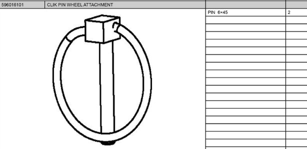 CLIK PIN WHEEL ASSY i gruppen Övriga Reservdelar / Reservdelar Husqvarna Snöslungor / Reservdelar Husqvarna ST124 hos Motorsågsbutiken (5960161-01)