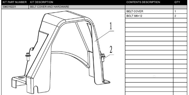 BELT COVER AND HARDWARE i gruppen Övriga Reservdelar / Reservdelar Husqvarna Snöslungor / Reservdelar Husqvarna ST124 hos Motorsågsbutiken (5960162-01)