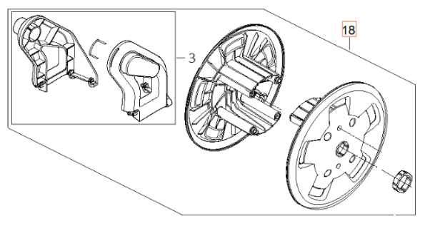 Hose Reel Kit i gruppen Övriga Reservdelar / Reservdelar Husqvarna Högtryckstvättar / Reservdelar Husqvarna PW460 hos Motorsågsbutiken (5960269-01)