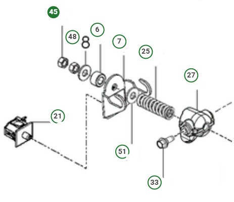 HEXAGON NUT HEXAGON NUT i gruppen  hos Motorsågsbutiken (5960409-01)