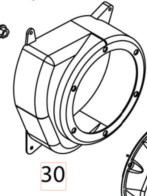 Blower Blower Housing (Sksn26 i gruppen Övriga Reservdelar / Reservdelar Husqvarna Snöslungor / Reservdelar Husqvarna ST424T hos Motorsågsbutiken (5975053-01)