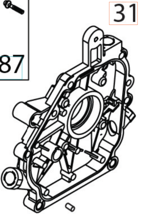 Cylinder Cyl Cover (Complete A i gruppen Övriga Reservdelar / Reservdelar Husqvarna Snöslungor / Reservdelar Husqvarna ST424T hos Motorsågsbutiken (5975054-01)