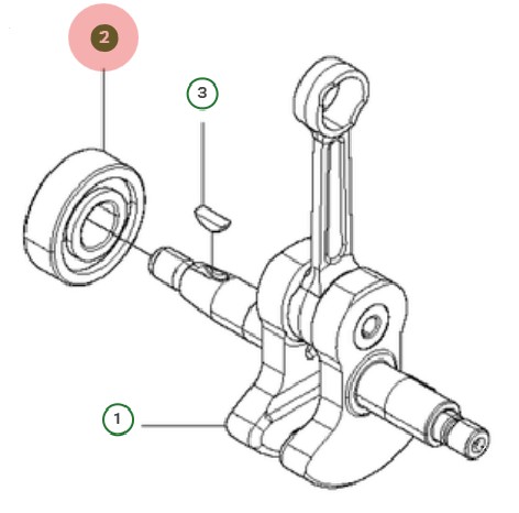 BEARING i gruppen Reservdelar Röjsågar / Röjsågar Husqvarna 500-serie / Reservdelar Husqvarna 541RS hos Motorsågsbutiken (5976107-01)
