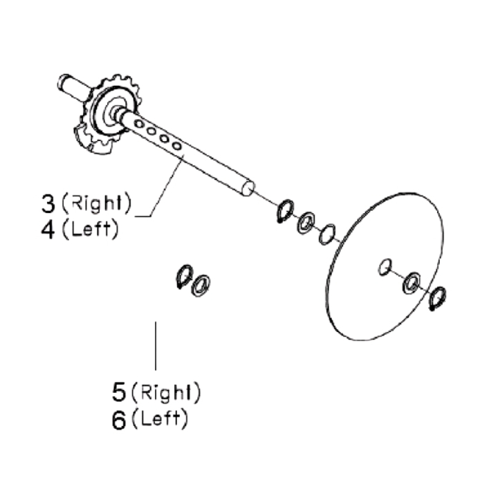 Shaft Left Axle Kit For Cl400 i gruppen Övriga Reservdelar / Övrigt / Reservdelar Husqvarna CL400 hos Motorsågsbutiken (5977134-01)