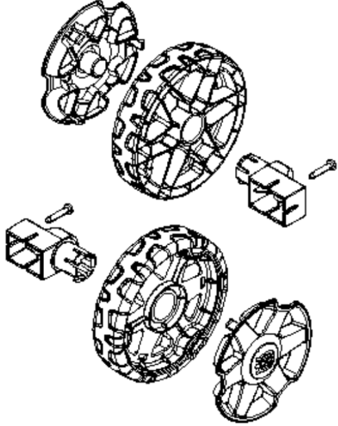 Wheel Kit i gruppen Övriga Reservdelar / Reservdelar Husqvarna Högtryckstvättar / Reservdelar Husqvarna PW125 hos Motorsågsbutiken (5978586-01)