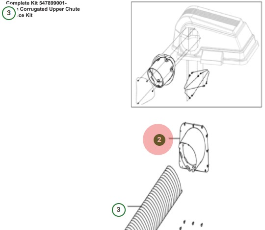 ADAPTER 3-BIN BAGGER CORRUGATE i gruppen  hos Motorsågsbutiken (5978676-01)