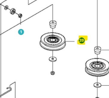 Pulley Assy With Bearing Spa D i gruppen  hos Motorsågsbutiken (5979226-01)