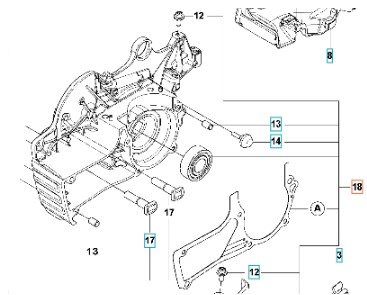 CRANKCASE KIT 90CC SPARE PARTS i gruppen Reservdelar Motorsågar / Husqvarna Motorsågar 500-serie / Reservdelar Husqvarna 592 XP / G hos Motorsågsbutiken (5979608-03)