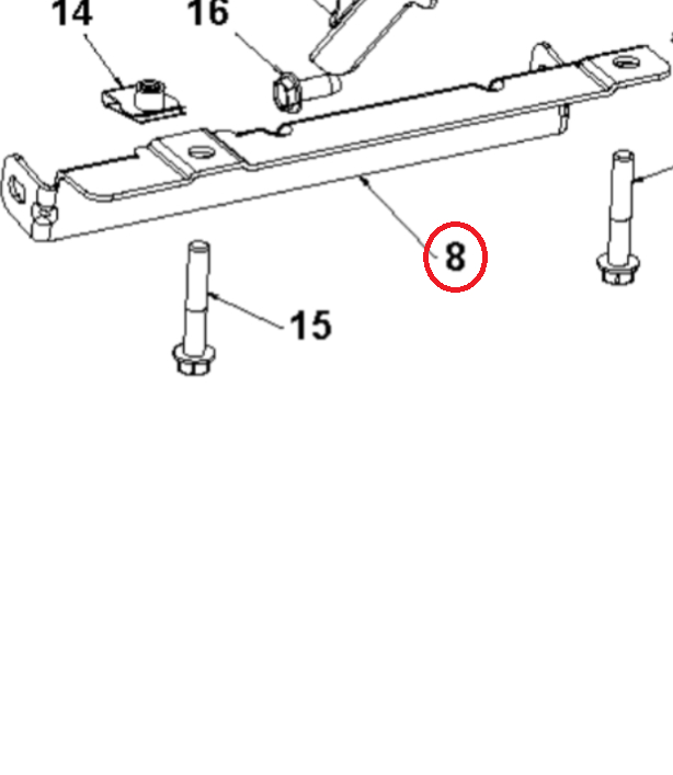 Bracket Rr,Console,Supt Ms 431 i gruppen Övriga Reservdelar / Reservdelar Husqvarna Snöslungor / Reservdelar Husqvarna ST330 hos Motorsågsbutiken (5979919-02)