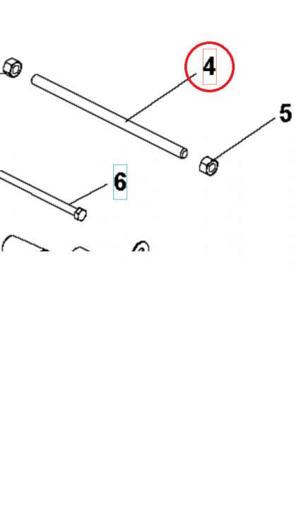 Axle Handlebar Clamping Axis i gruppen Övriga Reservdelar / Reservdelar Husqvarna Jordfräsar / Reservdelar Husqvarna TR348 hos Motorsågsbutiken (5986758-01)