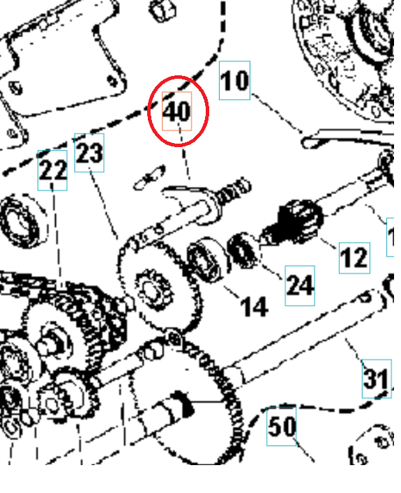 Shaft Shifter i gruppen Övriga Reservdelar / Reservdelar Husqvarna Jordfräsar / Reservdelar Husqvarna TR348 hos Motorsågsbutiken (5986800-01)