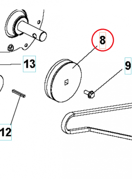 Pulley Transmission Pulley  1 i gruppen Övriga Reservdelar / Reservdelar Husqvarna Jordfräsar / Reservdelar Husqvarna TR348 hos Motorsågsbutiken (5986813-01)