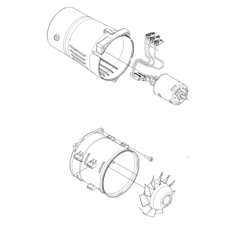 Motor Kit Motor, Rotor, Stator i gruppen Övriga Reservdelar / Reservdelar Husqvarna Lövblåsare / Reservdelar Husqvarna 120iB hos Motorsågsbutiken (5993026-01)