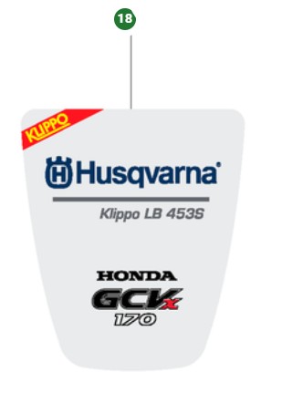 DECAL HUSQVARNA KLIPPO LB 453S i gruppen  hos Motorsågsbutiken (5995758-04)